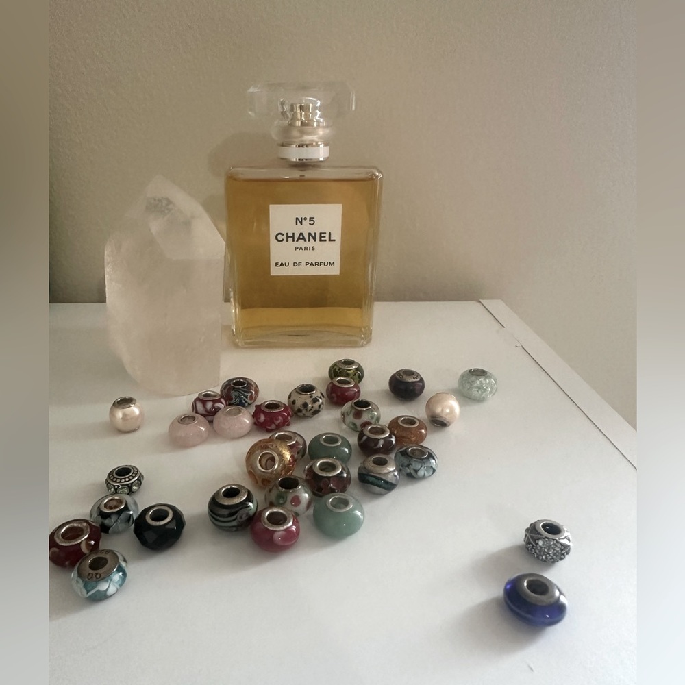 Assorted glass beads